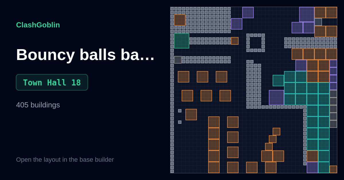 Bouncy balls base (TH18) base layout preview
